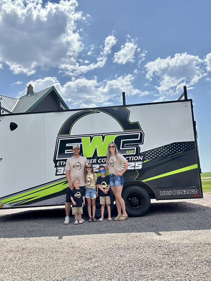 Ethan Weber on a job site in western Minnesota